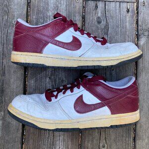 2007 Nike Dunk Low CL White Team Red Black Size 10.5